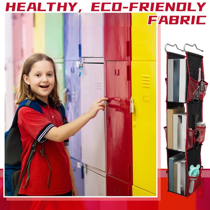 3-Tier Portable Locker Shelf Organizer – 600D Oxford Cloth Hanging Rack for Students & Professionals, Space-Saving Storage for School/Gym/Closet  (Black) - Image 2